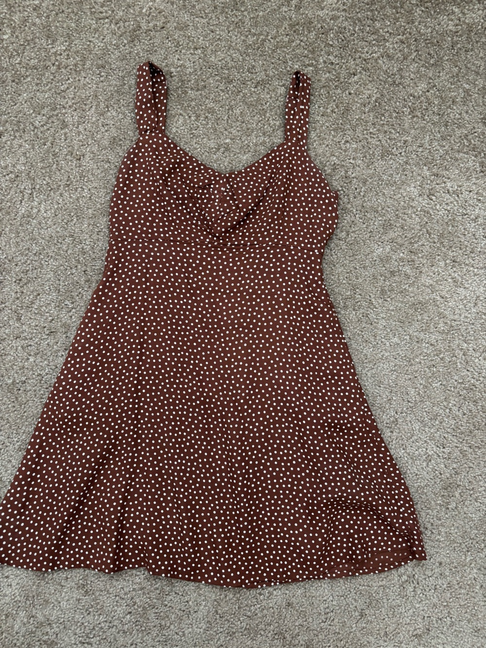 Old Navy Brown Polka Dot Cami Dress